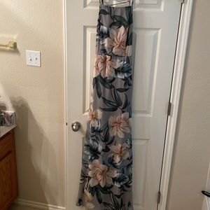 Lulu’s floral open back maxi dress